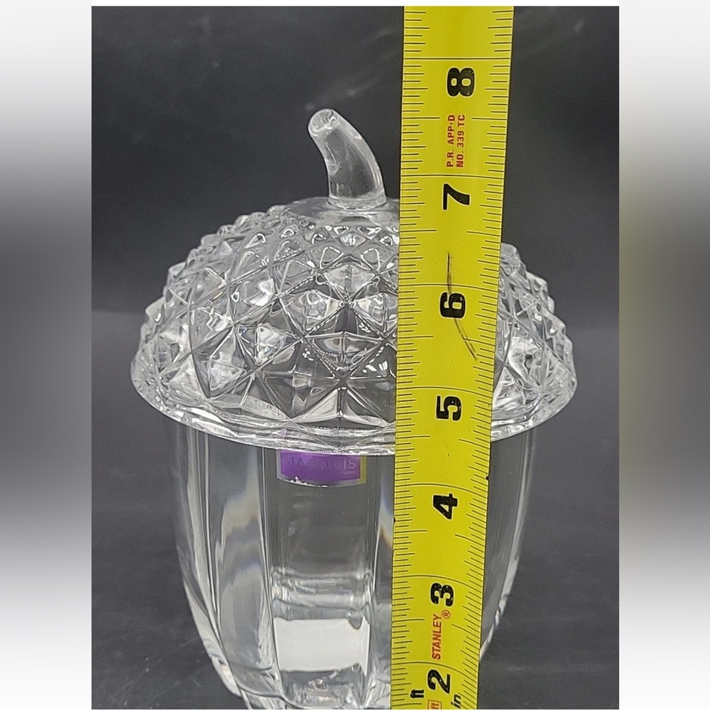 Waterford Marquis Crystal Acorn Biscuit Cookie Candy Jar w/ Lid - Picture 10 of 10